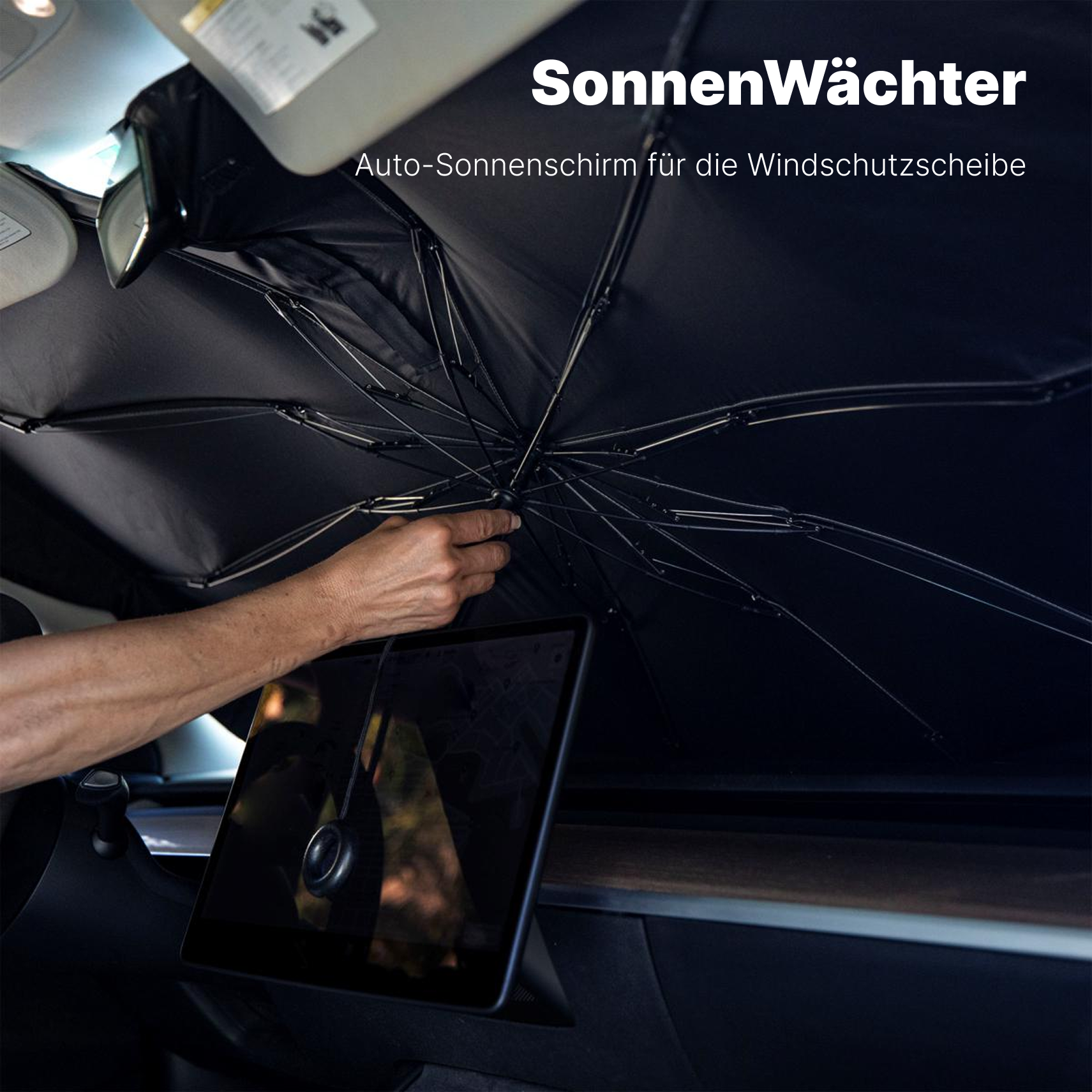 SonnenWächter - Auto-Sonnenschirm für die Windschutzscheibe
