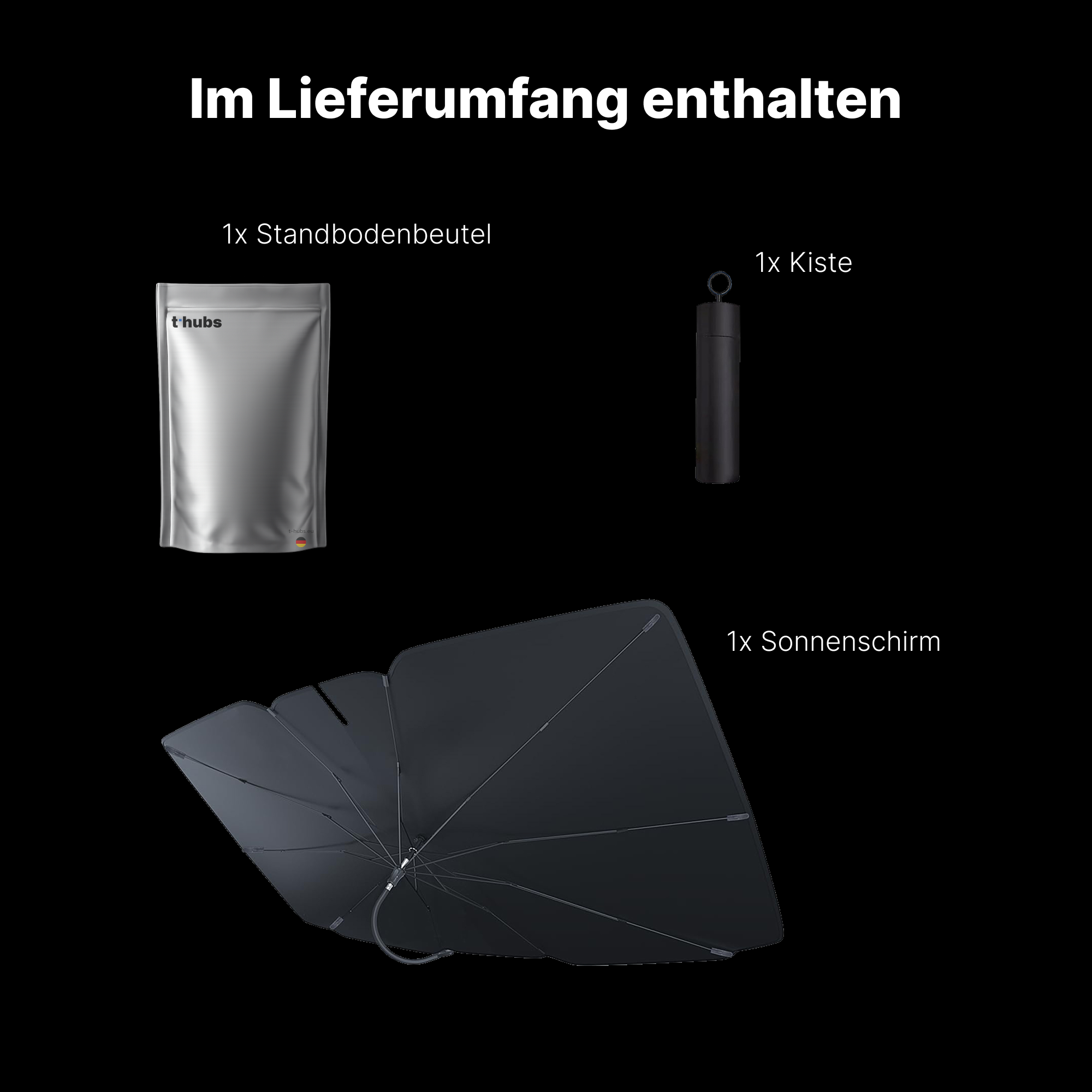 SonnenWächter - Auto-Sonnenschirm für die Windschutzscheibe