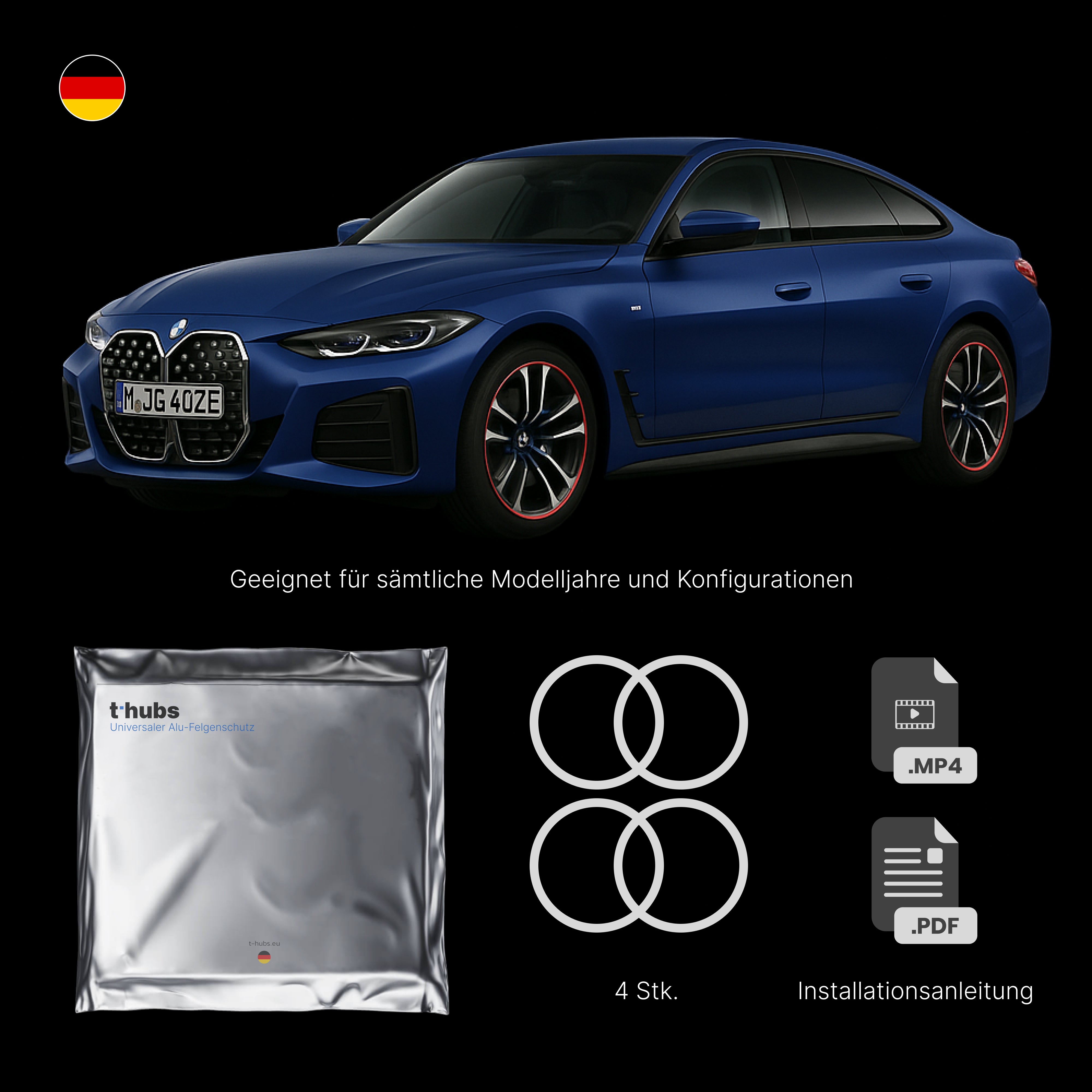 Universaler Alu-Felgenschutz