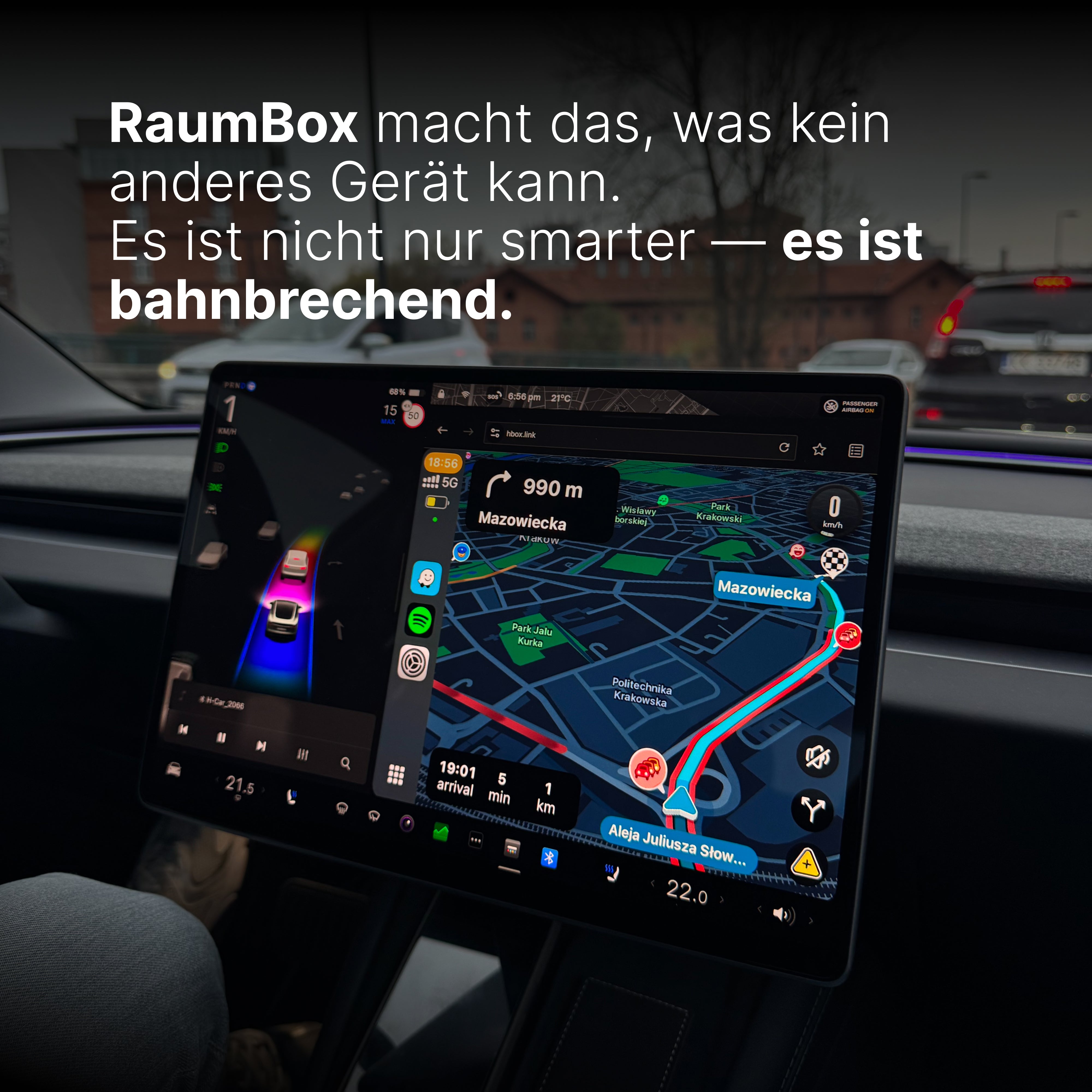 RaumBox Tesla CarPlay